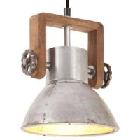 VidaXL Hanglamp industrieel rond 25 w e27 19 cm zilverkleurig - thumbnail