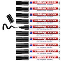 Permanente markeerstift Edding 3300 Zwart (10 Stuks) - thumbnail
