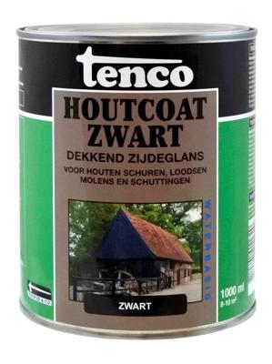 Houtcoat waterbasis zwart 1l verf/beits Tenco - Tenco Houtcoat waterbasis zwart 1l verf/beits Tenco - Tenco