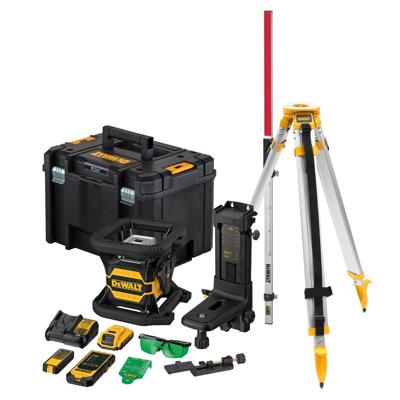 DeWALT DCE080D1GS-SET Roterende laser BT 18V XR + statief DE0736 + meetlat DE0737
