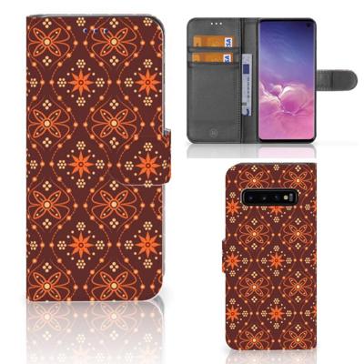 Samsung Galaxy S10 | Telefoon Hoesje | Batik Brown Samsung Galaxy S10 | Telefoon Hoesje | Batik Brown