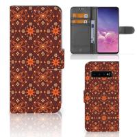 Samsung Galaxy S10 | Telefoon Hoesje | Batik Brown - thumbnail