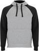Roly RY1058 Badet Hooded Sweatshirt - Heather Grey 58/Black 02 - 3XL - thumbnail