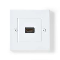 HDMI Wandcontactdoos | 1x HDMI Female | 4K@60Hz | HDMI Female | Zwart | 18 Gbps | Verguld | 85 mm | 8 mm | 85 mm | Envelop - thumbnail