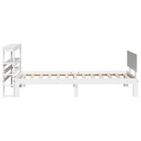 Bedframe met hoofdeinde zonder matras 90x200 cm wit - thumbnail