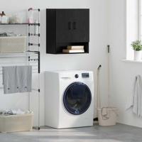 Wandkast Zwart eiken 60 x 31 x 70 cm Bewerkt hout - thumbnail