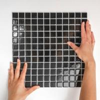 Mozaïek Barcelona 30x30 cm Geglazuurd Porselein Glanzend Zwart The Mosaic Factory - thumbnail