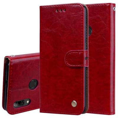 Business stijl olie Wax textuur horizontale Flip lederen case voor Huawei P Smart 2019 met houder & kaartsleuven & portemonnee (rood) Business stijl olie Wax textuur horizontale Flip lederen case voor Huawei P Smart 2019 met houder & kaartsleuven & portemonnee (rood)