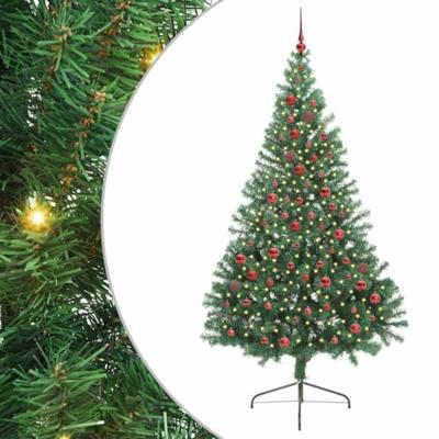 VidaXL Kunstmatig voorverlicht kerstboom met 300 led groen 210 cm pvc