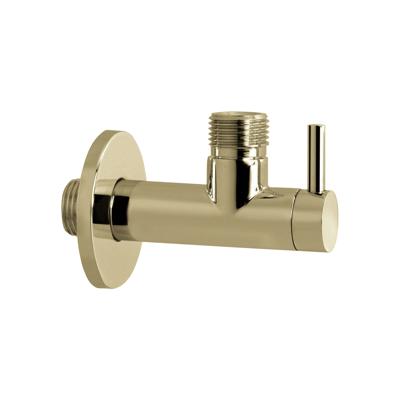 Hoekstopkraan Hotbath Cobber Rond met Filter Gepolijst Messing PVD Hoekstopkraan Hotbath Cobber Rond met Filter Gepolijst Messing PVD