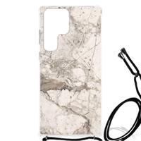 Samsung Galaxy S23 Ultra Anti-Shock Hoesje Marmer Beige - thumbnail