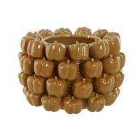 Vaas Home ESPRIT Geel Mosterd Keramisch Keramiek Tropisch 30 x 30 x 20 cm - thumbnail