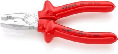Knipex Kombitang verchroomd dompelisolatie, VDE-getest 180 mm - 0307180