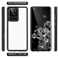 Samsung S20 Ultra Hoesje TPU Gripcase Zwart/wit - thumbnail