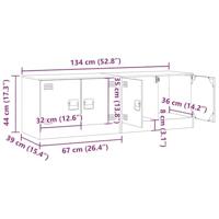 Tv-meubelen 2 st 67x39x44 cm staal antracietkleurig - thumbnail