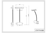 Trio Led wand leeslampCurtis oud messing - 279770104 - thumbnail