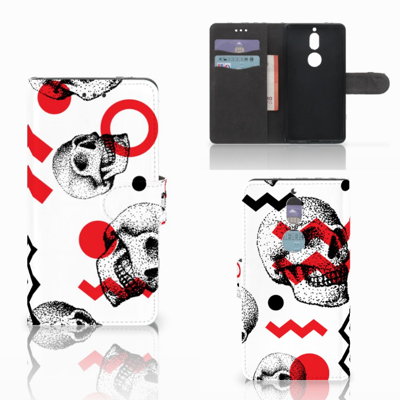 Telefoonhoesje met Naam Nokia 7 Skull Red Telefoonhoesje met Naam Nokia 7 Skull Red