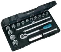 HAZET Dopsleutelset 906 · 1/2 inch (12,5 mm) vierkant hol · Buiten-zeskant-tractieprofiel · 17-delig · 10 - 32 - thumbnail