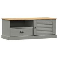 Tv-meubel VIGO 106x40x40 cm massief grenenhout grijs - thumbnail