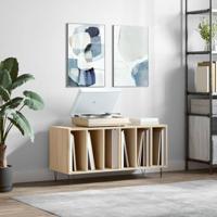 Platenkast 100x38x48 cm bewerkt hout sonoma eikenkleurig - thumbnail