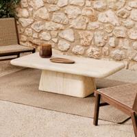 Kave Home Salontafel 'Drasi' Travertinlook, 140 x 70cm - thumbnail