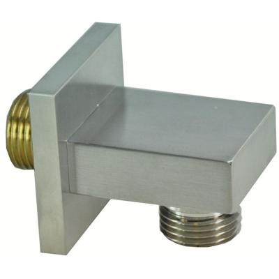 Wiesbaden Wandaansluitbocht - Vierkant - 1/2 Inch - Geborsteld Staal