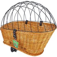 Fietsmand riet 42/57 cm achterop met rek naturel Gebr. de Boon - Gebr de boon - thumbnail