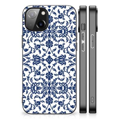 Apple iPhone 13 | iPhone 14 Bloemen Hoesje Flower Blue