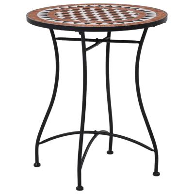 VidaXL Bistrotafel mozaïek 60 cm keramiek bruin