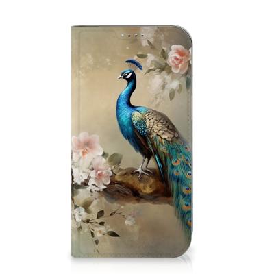 Smartphone hoesje voor iPhone 15 Vintage Pauwen Smartphone hoesje voor iPhone 15 Vintage Pauwen