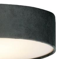 Searchlight PlafondlampDrum Pleat 38cm velvet antraciet - 23298-2GY - thumbnail