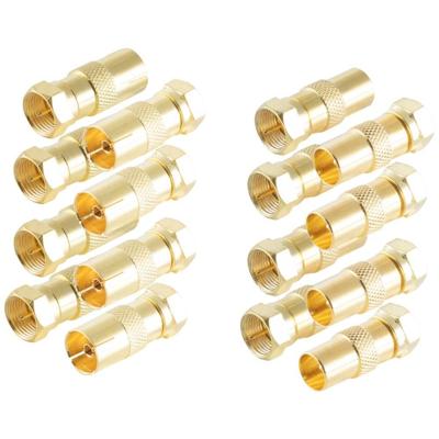 Shiverpeaks BS15-301214 F-Coax-adapterset Verguld Aansluitingen: F-stekker, Coax-bus IEC, Coax-stekker IEC 1 set(s)