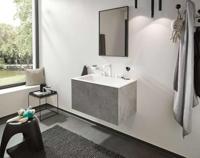 Wastafelmengkraan Finoris HansGrohe 3-gats 160 met Push-Open Waste Mat Wit - thumbnail