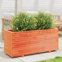Plantenbak 110x40x49,5 cm massief grenenhout wasbruin - thumbnail