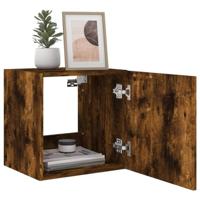 Tv-wandmeubel met LED-verlichting 40,5x35x40 cm gerookt eiken - thumbnail