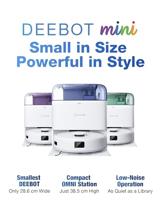 ECOVACS Dweil- en zuigrobot Blauw, Wit - thumbnail