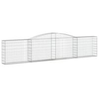 Schanskorf gewelfd 400x30x80/100 cm gegalvaniseerd ijzer - thumbnail