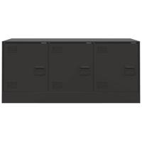 Tv-meubel 99x39x44 cm staal zwart - thumbnail