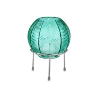 Vaas Gift Decor Blauw Zilverkleurig Zilver Metaal Glas Klot 14,5 x 19,5 x 14,5 cm - thumbnail