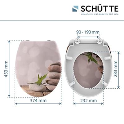 Schutte Duroplast WC-bril STONE PYRAMID met soft-close en quick-release
 82380 - thumbnail