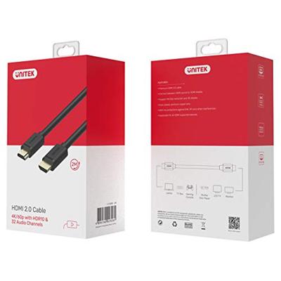 UNITEK Y-C138M HDMI kabel 2 m HDMI Type A (Standaard) Zwart