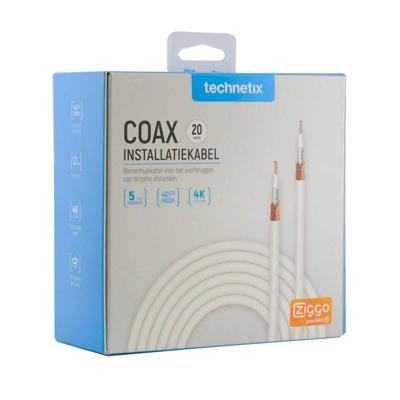 Technetix tn-coaxih-20m coaxkabel 20 m wit