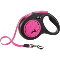 Flexi rollijn new classic neon tape zwart / roze - thumbnail