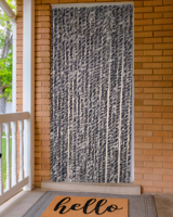 Vliegengordijn Kattenstaarten Grijs-Blauw-Wit gemeleerd - 100cm x 230cm - thumbnail