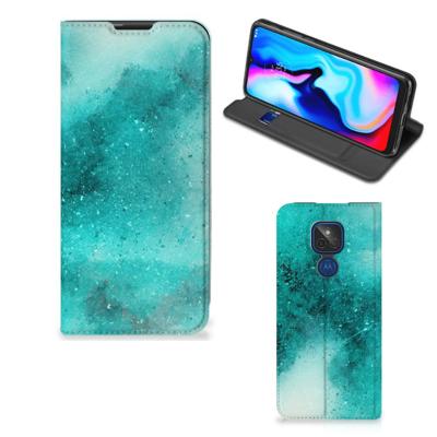 Bookcase Motorola Moto G9 Play Painting Blue Bookcase Motorola Moto G9 Play Painting Blue