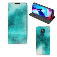 Bookcase Motorola Moto G9 Play Painting Blue - thumbnail