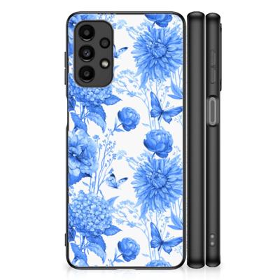 Bloemen Hoesje voor Samsung Galaxy A13 4G Flowers Blue Bloemen Hoesje voor Samsung Galaxy A13 4G Flowers Blue