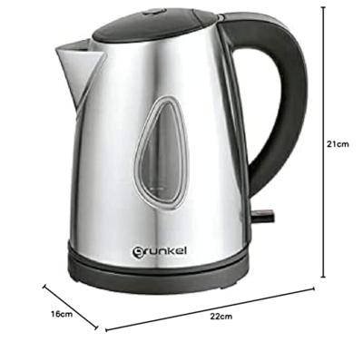 Waterkoker Grunkel HV-16GX Roestvrij staal 2200 W 1,7 L