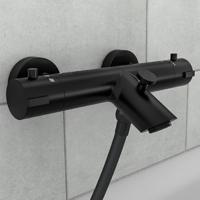 Thermostatische Badkraan Schutte London Messing Mat Zwart - thumbnail