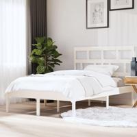 Bedframe massief hout wit 150x200 cm - thumbnail